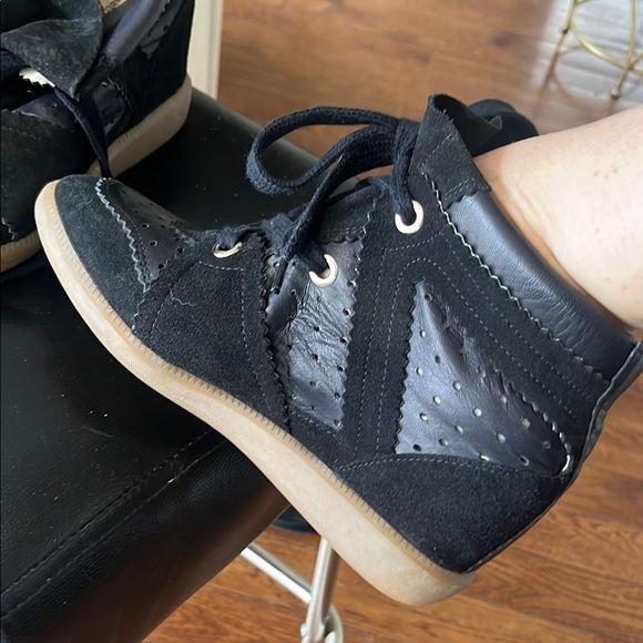 "Isabel Marat Bobby suede calf leather" Black High-Top leather Sneakers - Picture 10 of 16